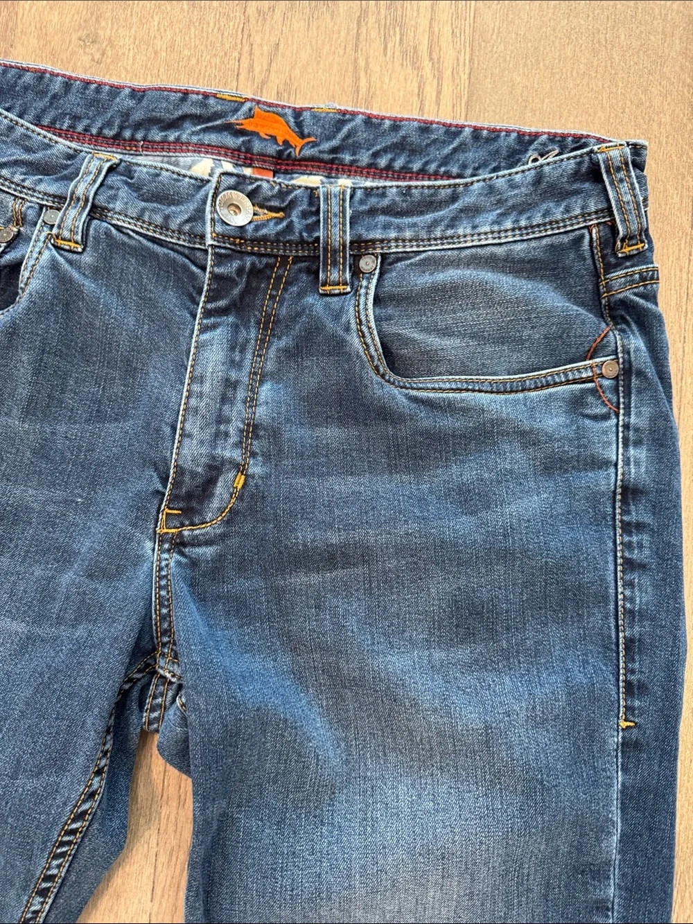 Tommy Bahama Sand Drifter Authentic Blue Denim Jeans Mens 32/32 Straight Leg - Picture 8 of 16